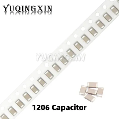 100 stücke 1206 smd chip mehr schicht iger keramik kondensator 0,5 pf-0,1 uf 10pf 100pf 1nf 10nf Image