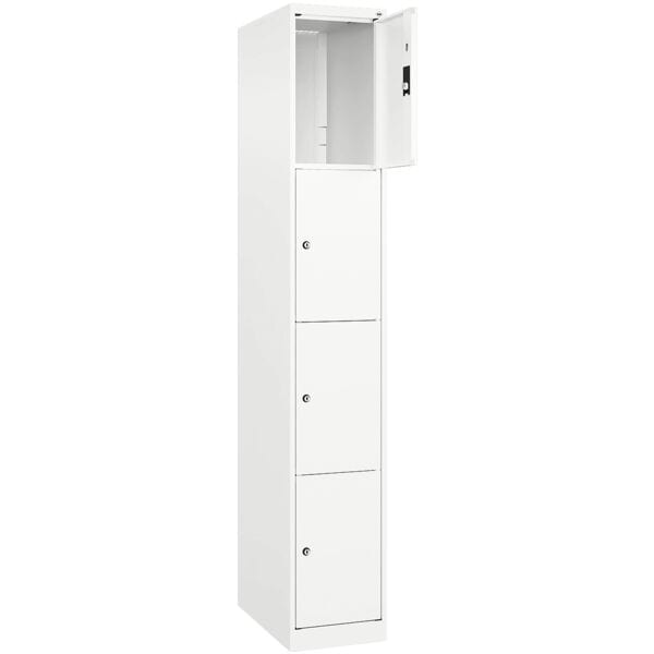 CP Schließfachschrank »Classic Plus Korpus weiß« 1x4 Fächer weiß, 30x185x50 cm