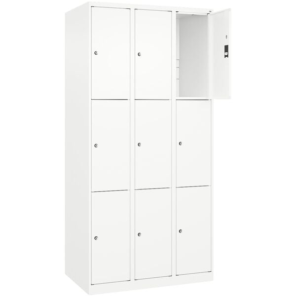 CP Schließfachschrank »Classic Plus Korpus weiß« 3x3 Fächer weiß, 90x185x50 cm