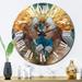 Designart "Divine Love Exquiste Goddess Couple Kissing III" Couple Oversized Wall Clock