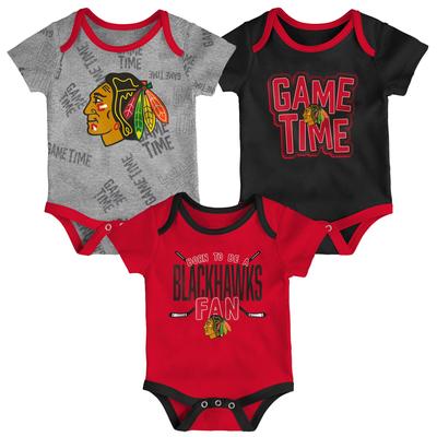 Chicago Blackhawks 3-teiliges S/S Creeper-Set – Neugeborene Image