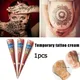 1pcs Natural Henna Cone Brown Color Henna Paste Cone Women Finger Cream Cone Stencil Feet Makeup