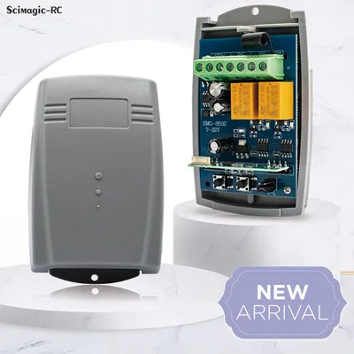 Universal Remote Control Garage Door Receiver 7-32V 85-250V 433.92MHz Fixed Rolling Code for Momentary Toggle Latched