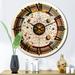 Designart "Ancient Map Of Galaxy I" Modern Geometric Oversized Wall Clock