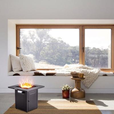 28in fireplace Brown garden fireplace Metal exterior fireplace