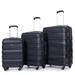 Expandable 3-Pcs Travel Luggage Sets PC Lightweight Hardshell Suitcase