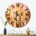 Designart "Paradise City Vintage Boho Chic Minimalism I" Modern Geometric Oversized Wall Clock