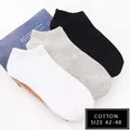 Socks Men Large size 42 43 44 45 46 47 High Quality Casual Breathable Fashion Black White Solid Male