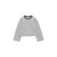 TOM TAILOR Mädchen Kinder Langarmshirt mit Streifen , small navy off white stripe, 152