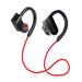 K98 with Line Over Ear Sports Earphone Bluetooth-Compatible Wireless Earbuds In-Ear Headphones IPX5 Waterproof Outer Ear Mount Hook Style BT 4.2 Red