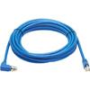 Tripp Lite M12 X-code Cat6a 10g F/UTP Cmr-lp Shielded Ethernet Cable (right-Angle M12 M/Rj45 M) Ip68 Poe Blue 3 M (9.8 Ft.) - Network Cable - Taa Compliant - 8 Pin M12-x (m) Right-Angled to Rj-45