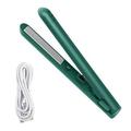 2 in 1 Dual- Hair Curler Mini Hair Straightener Travel Curling Iron Portable Mini USB Hair Curler Green