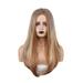 XIAQUJ Fashion Womens Full Wig Blonde Long Straight Full Wigs Party Hair Wigs Wigs for Women Gold