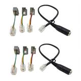 2 set 4P4C RJ9 Cable 3.5mm Smartphone Headset to RJ9 Adapter Cable Adapter Cable Converter for IP Phones Telephone