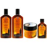 Agadir Argan Oil Moisturizing Shampoo + Conditioner 12.4oz +Oil Treatment 4oz + Masque 8oz