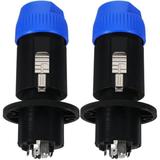 1 Set Speaker Connector Plug 8 Pin Connector Female Panel Mount Plug Adapter