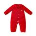 Unisex Baby Boy Girl Christmas Button Romper Bodysuit Solid Color Jumpsuit Outfits Clothes Gifts for Women Adults Baby Clothes Boy 0 3 Months Summer Baby Rompers Boy Pack Baby Bodysuit Girl