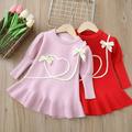 Esaierr Baby Toddler Cute Sweater Skirt for Girls Heart Knit Sweater Dress 1-5Y Pleated Skirt Outfit Soft Comfortable Knitwear