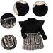 Esaierr Toddler Baby Girls Clothes Outfits 6M-5Y Fall Winter Long Sleeve Sweater Ribbed Knitted Pullover Tops Skirt 2PCS Clothes Set