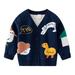 GYRATEDREAM 2-9T Little Boys Cardigan Sweater Coat Toddler Boys Long Sleeve Sweater Cardigan V Neck Sweater