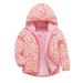 SBYOJLPB Jacket Sweatshirt for Kids Winter Girls Plus Fleece Cardigan Hooded Jacket Kids Jacket Printed Baby Fleece Printed Sweater Jacket Pink 4-5 Years