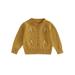 Peyakidsaa Baby Girls Warm Cardigan Sweater Flower Embroidery Knit Crochet Button Coat Fall Winter Jacket