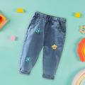 LYCAQL Baby Girl Clothes Girls Pants Spring Autumn Korean Style Children s Clothing Spring Fashionable Jeans Spring Girls (B 4-5 Years )