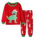 Shiningupup Kids Christmas Cartoon Pajamas Long Sleeve Matching Holiday Pjs Set Toddler Boys Girls Kids Xmas Jammies Gifts for Women Toddler Clothes for Boys 2T Baby Boy Rompers 9 12 Months