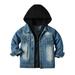 Girls Clothes Outwear Over Autumn Long Sleeve Denim Blouse Jean Hoodie Blue Black Casual Comfort Toddler Winter Clothes