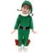GYRATEDREAM Toddler Girl Christmas Outfit Kid Santa Costumes Plush Flared Pants Hat Holiday Suit Toddler Christmas Gifts 6M-13T