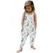 Fattazi Toddler Girls Kids Baby Jumpsuit 1 Piece Floral Cartoon Easter Bunny Playsuit Strap Romper Summer Outfits Clothes