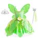 Flowers Fairy Costume Princess Dress Up Set for Girls Tinker Bell Toddler Cosplay Clothes Dress with Wing Set