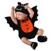 ZRBYWB Toddler Baby Girl Boy Clothes Bat Monster Soft Romper Jumpsuit Sets With Wing Hat 3 Piece Set Clothes Set