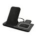 COFEST Electronics Gadgets Wireless Charging Station 3 In 1 Charging Station For Multiple Devices 15W Wireless Charger Stand IOS/Android Black B