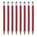 8pcs Stylus Pen Ink Ballpoint Pen Gift for Men 2 in 1 Universal Pens with Stylus Tips Red