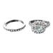 KIHOUT Sales Inlaid Zircon Two Piece Ring Set For European And American Women s Jewelry Couple Set