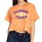 Women's Orange Clemson Tigers Kimberly Cropped Tie-Dye T-Shirt