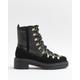 River Island Womens Black Suede Lace Up Hiker Boots