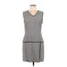 Liz Claiborne Casual Dress - Mini V Neck Sleeveless: Black Dresses - Women's Size 8 Petite