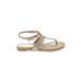 Belle by Sigerson Morrison Sandals: Tan Print Shoes - Women's Size 7 - Open Toe