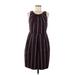 Eva Franco Casual Dress - Sheath: Black Argyle Dresses - Women's Size 6