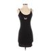 Shein Casual Dress - Bodycon Plunge Sleeveless: Black Print Dresses - Women's Size Small