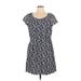 Old Navy Casual Dress - Mini Scoop Neck Short sleeves: Blue Dresses - Women's Size Large