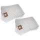 vhbw 10x Vacuum Cleaner Bag compatible with Kärcher NT 45/1 Tact, NT 40/1 Tact Te (until 2016) Vacuum Cleaner - Microfleece, 36.5 cm x 25 cm White