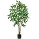 Briful 5Ft Artificial Tree Pachira Aquatica Tall Artificial Indoor Plants, Artificial Oak Tree Foliage Fake Plants Faux Oak Tree Artificial Trees Indoors for Home Office Decor