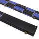 Funky Chalk Deluxe 1 Piece Wide Chequered Snooker Pool Cue Case with Plastic Ends - Holds 3 Cues (Blue)