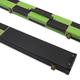 Funky Chalk Deluxe 1 Piece Wide Chequered Snooker Pool Cue Case with Plastic Ends - Holds 3 Cues (Green)