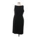 Studio by London Times Casual Dress - Sheath Crew Neck Sleeveless: Black Print Dresses - Women's Size 12