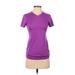 Adidas Active T-Shirt: Purple Activewear - Women's Size Small