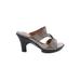 Sofft Mule/Clog: Slide Chunky Heel Glamorous Gray Print Shoes - Women's Size 8 - Open Toe